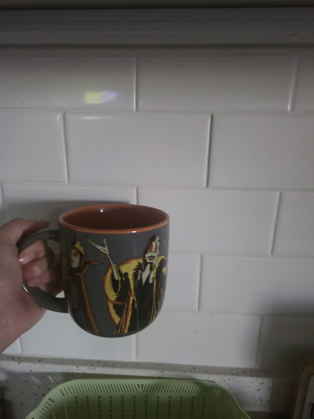 Disney Gray and Orange Villains Ceramic Mug